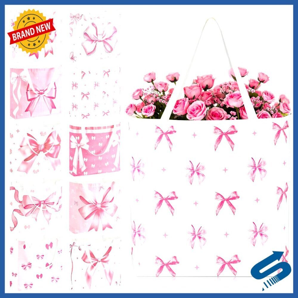 Canvas Tote Bags Coquette Aesthetic Preppy Chic Large Reusable Shopping